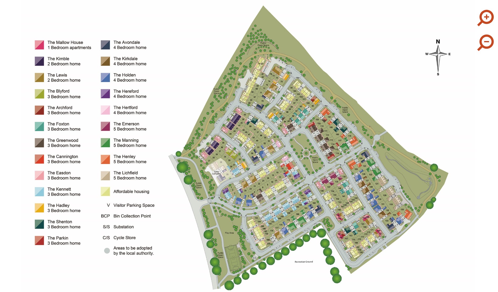 Site Plan Of New Homes In Abingdon