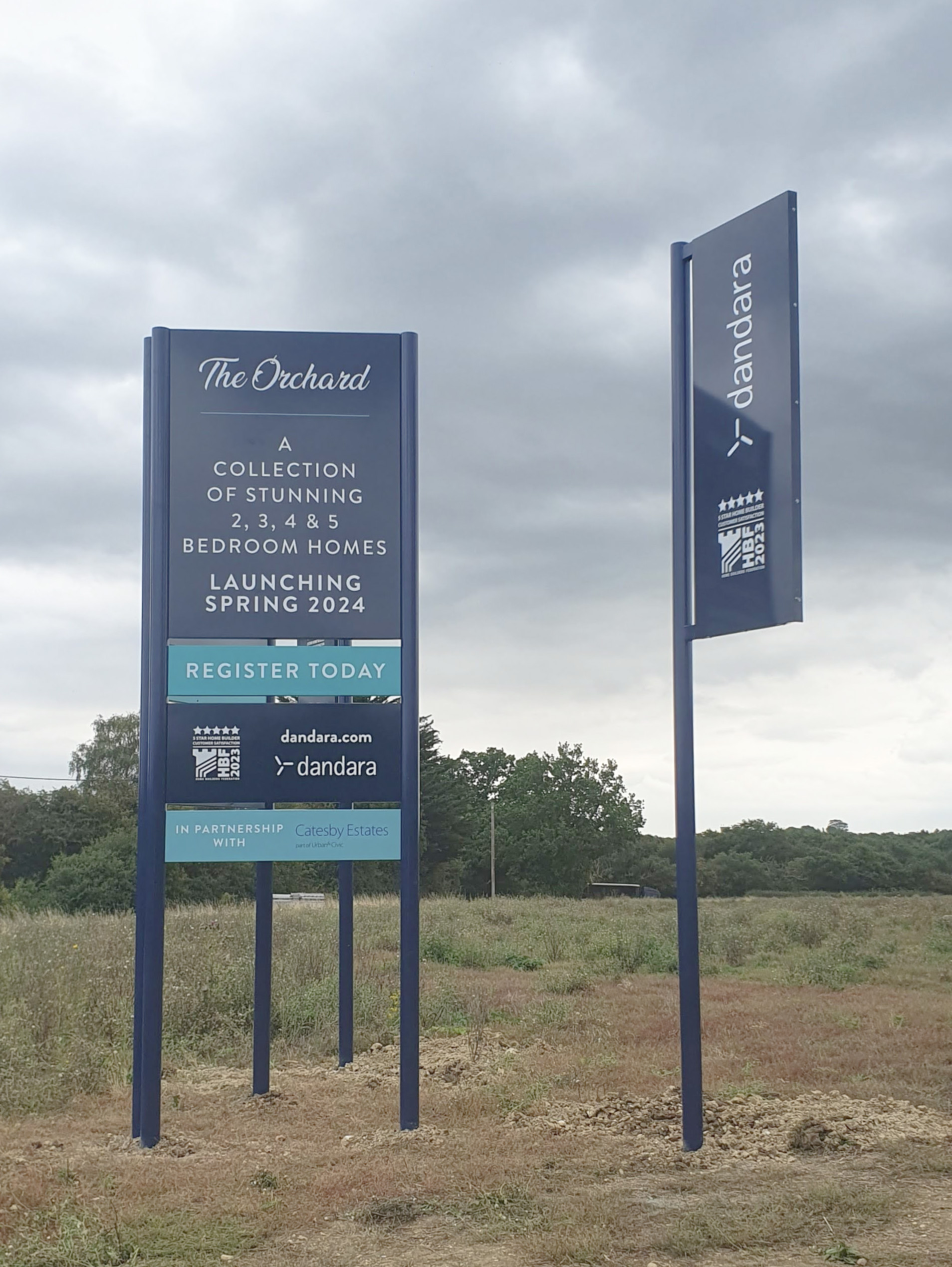 New Homes Signage In Flitch Green